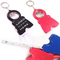 Keychain With Openers, Flashlights and 3 Feet Tapes